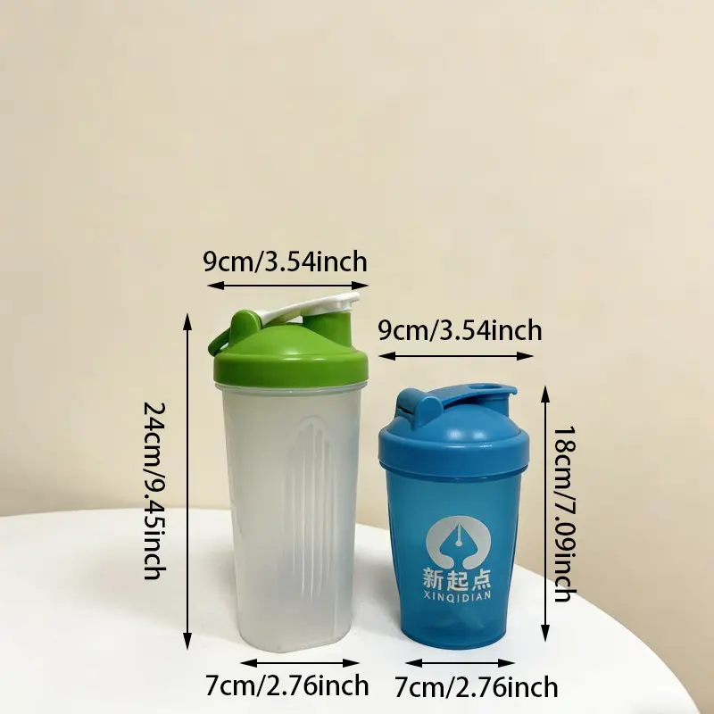 Auslaufsichere Fitness-Protein-Shaker-Flasche aus Kunststoff