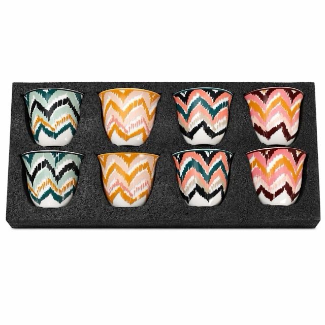 Boho Wave Keramik Teetasse 8-teiliges Geschenkset für Tee Espresso