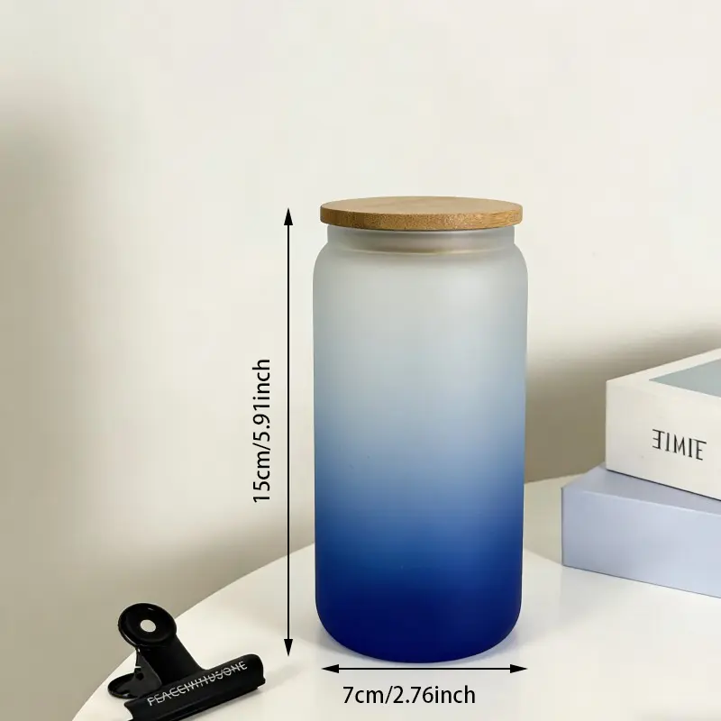 Dosenbecher aus Borosilikatglas mit Bambusdeckeln