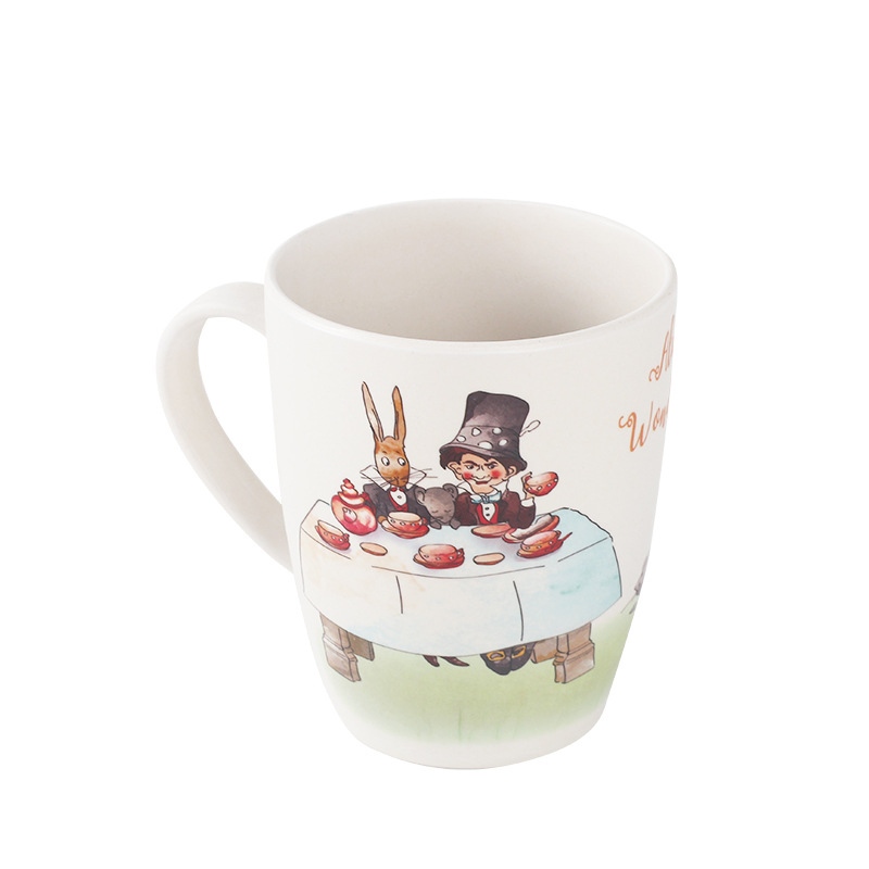 Maßgeschneiderte 450-ml-Kaffeetasse aus Bambusfaser mit Henkel