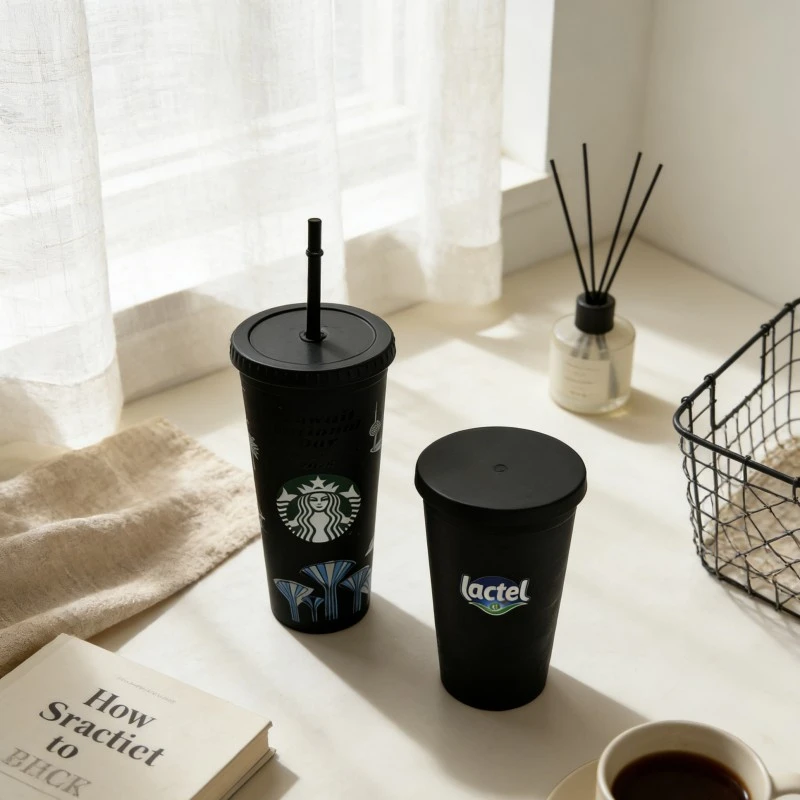 Matte Purple Reusable Plastic Tumbler
