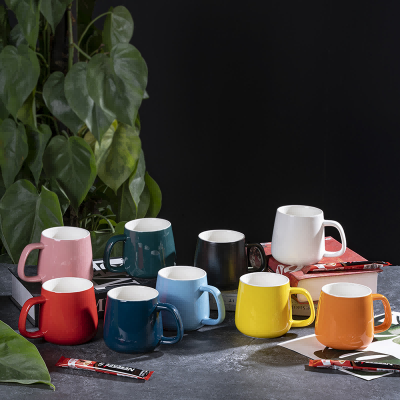 Nordische minimalistische Keramik-Kaffeetasse mit individuellem Logo, 400 ml Wassertasse