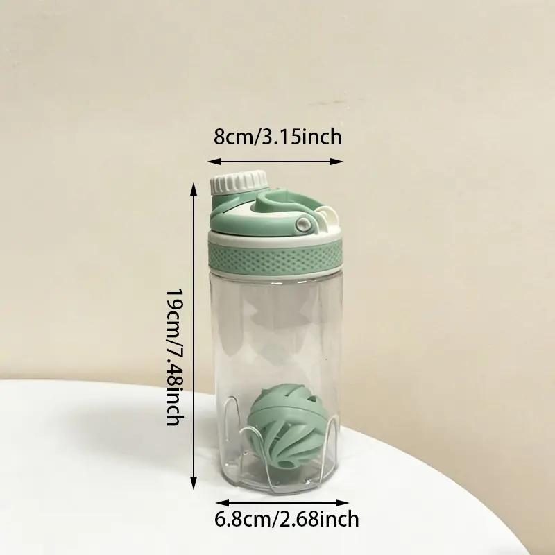 Transparenter Protein-Shaker-Becher mit Spiralrührwerk