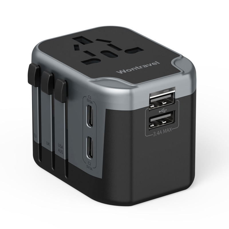 Universeller All-in-One-Reiseadapter für den weltweiten Einsatz