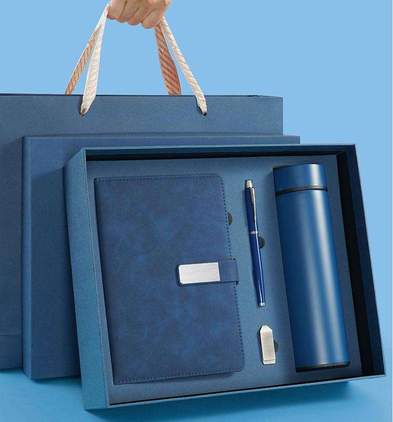 Individuelles Logo, Business-Geschenk, Notizbuch, Stift, Isolierflasche